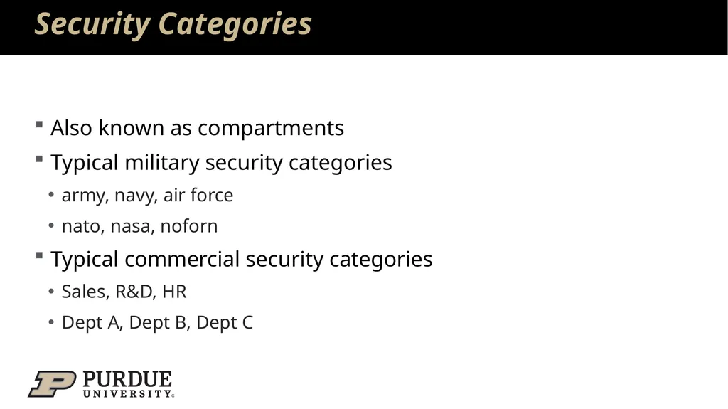 Data Security and Privacy Week 3: Security Models: - slide 32 of 89