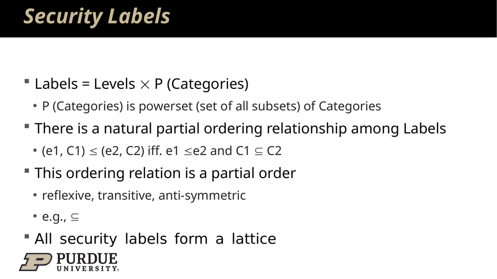 Data Security and Privacy Week 3: Security Models: - slide 33 of 89