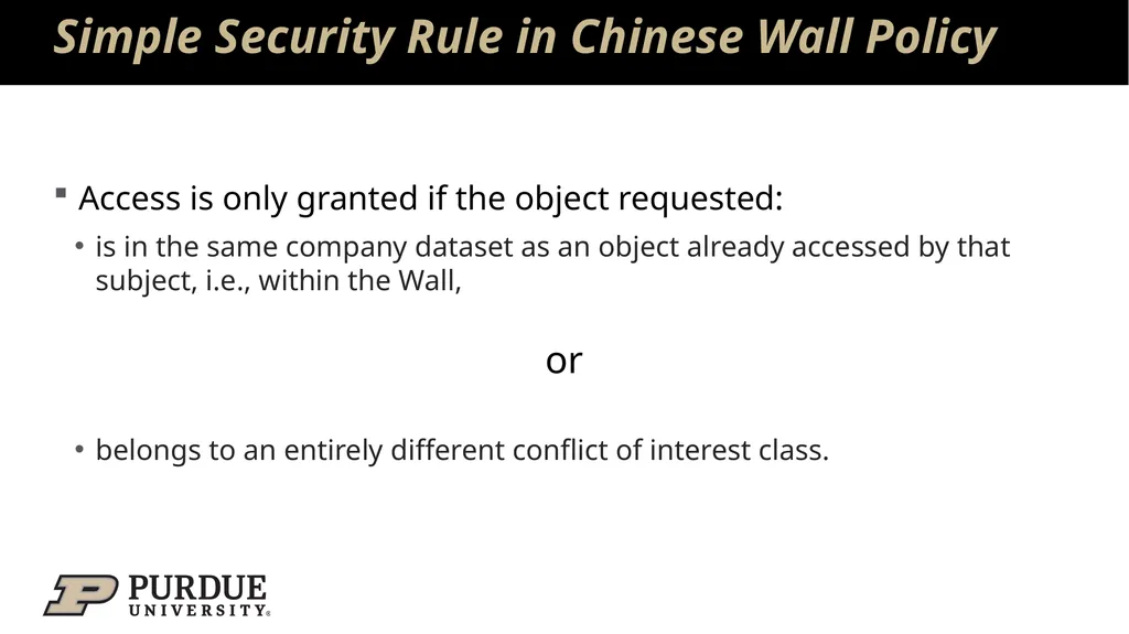 Data Security and Privacy Week 3: Security Models: - slide 87 of 89