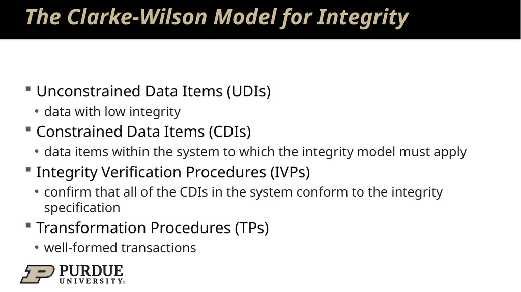Data Security and Privacy Week 3: Security Models: - slide 82 of 89