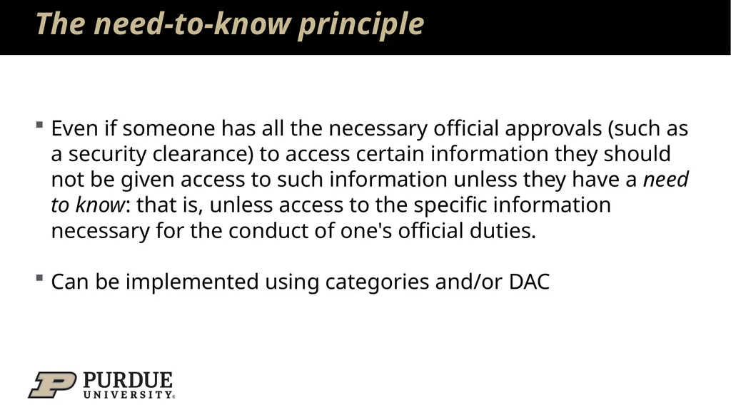 Data Security and Privacy Week 3: Security Models: - slide 35 of 89