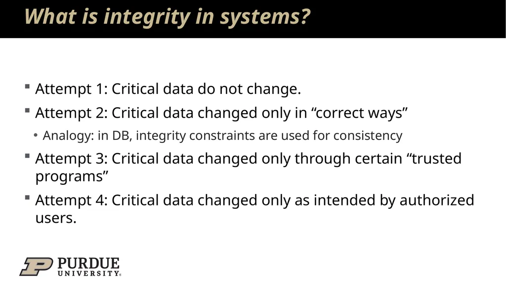 Data Security and Privacy Week 3: Security Models: - slide 62 of 89