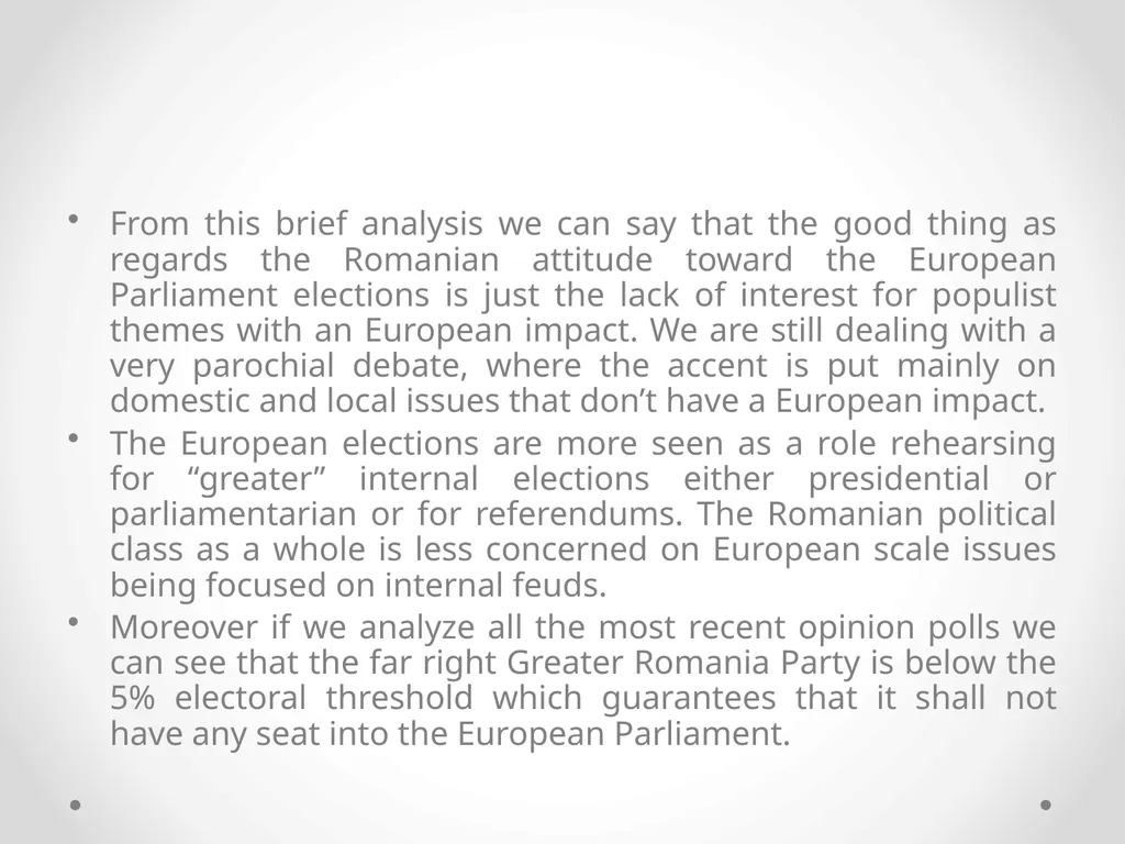 The Risk of the Growing Populism and the European - slide 30 of 30