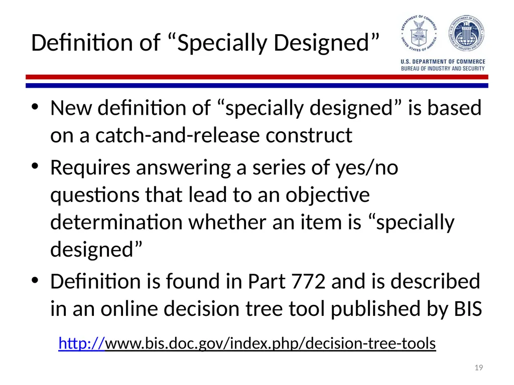 Implementation of Export Control Reform Note: This - slide 19 of 39