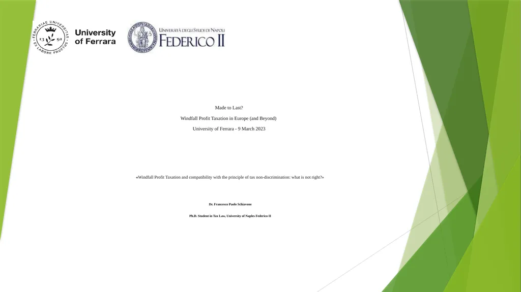 Made to Last? Windfall Profit Taxation in Europe
