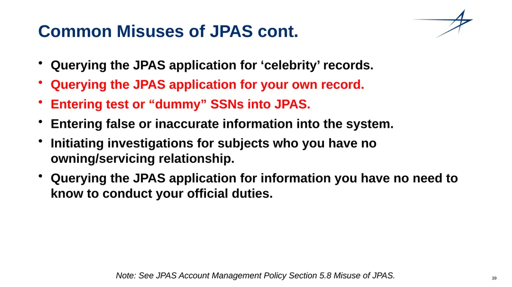 Clearance Processing Updates FISWG Wanda Walls - slide 39 of 59