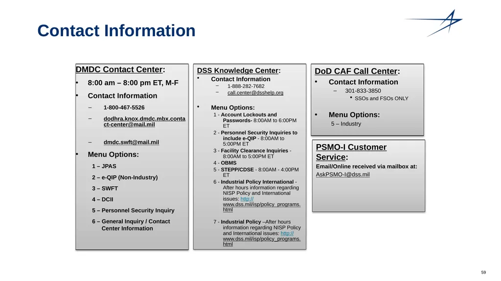 Clearance Processing Updates FISWG Wanda Walls - slide 59 of 59