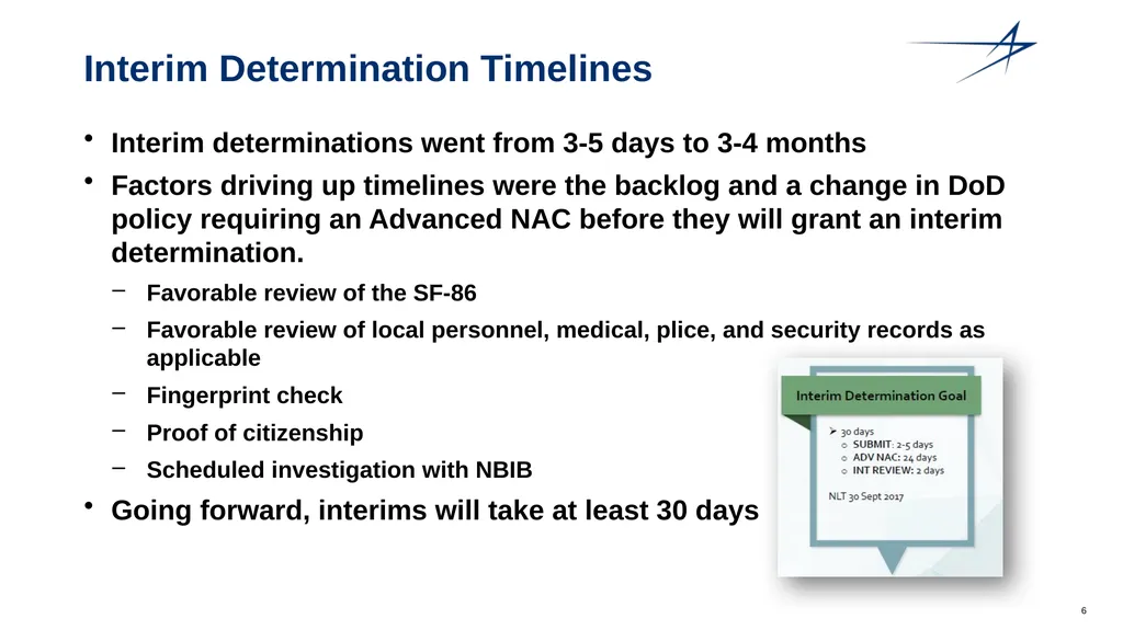 Clearance Processing Updates FISWG Wanda Walls - slide 6 of 59
