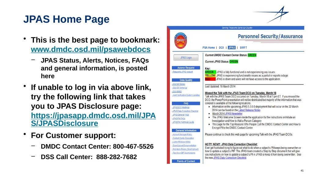 Clearance Processing Updates FISWG Wanda Walls - slide 41 of 59