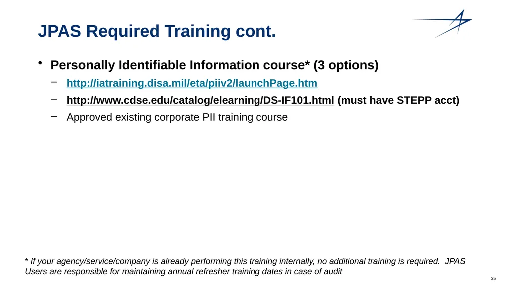 Clearance Processing Updates FISWG Wanda Walls - slide 35 of 59