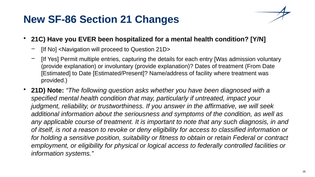 Clearance Processing Updates FISWG Wanda Walls - slide 26 of 59