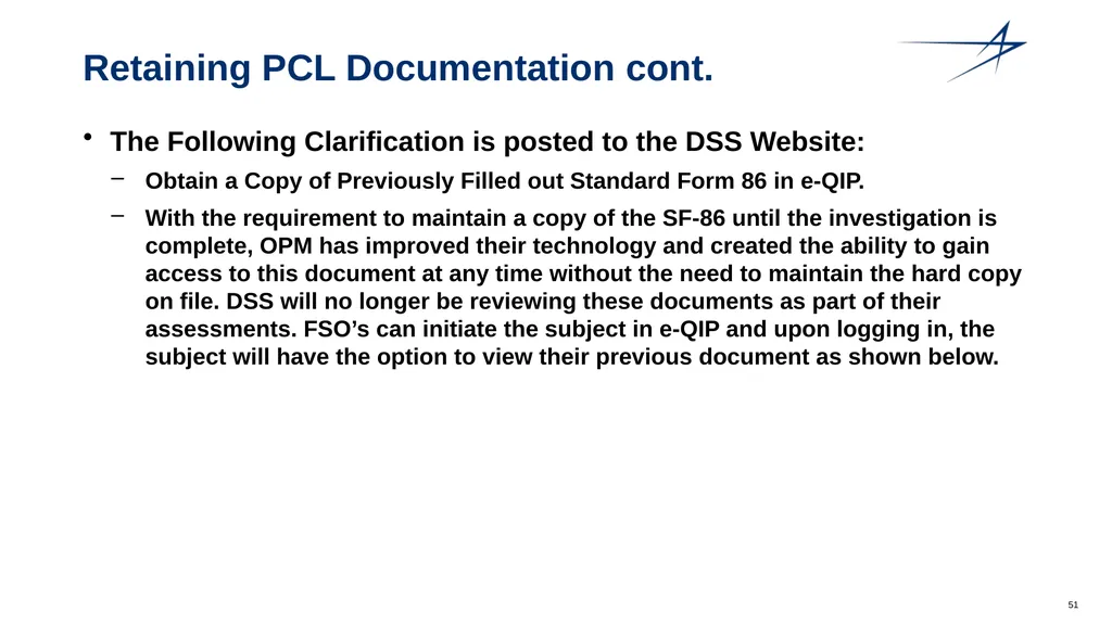 Clearance Processing Updates FISWG Wanda Walls - slide 51 of 59