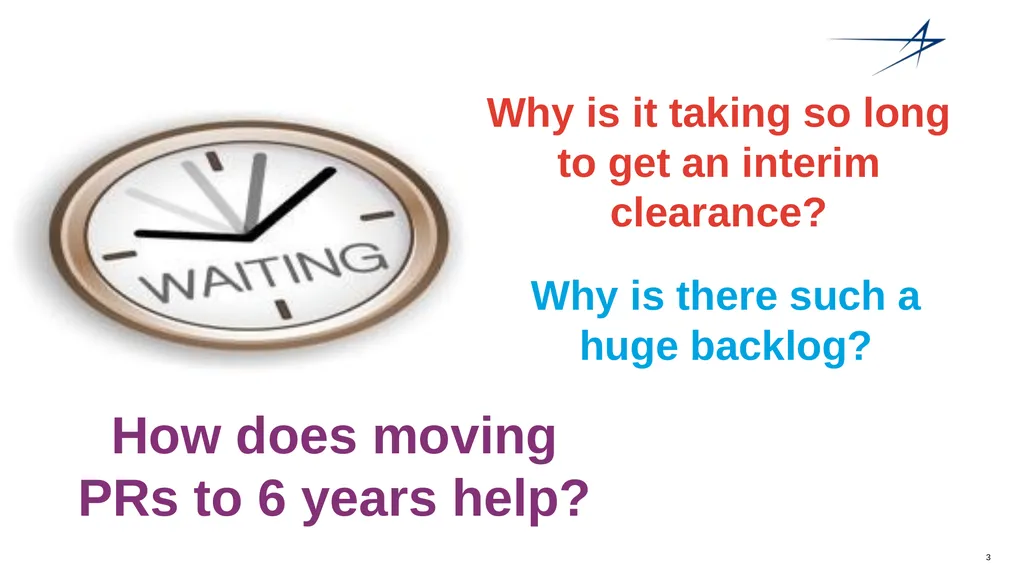 Clearance Processing Updates FISWG Wanda Walls - slide 3 of 59