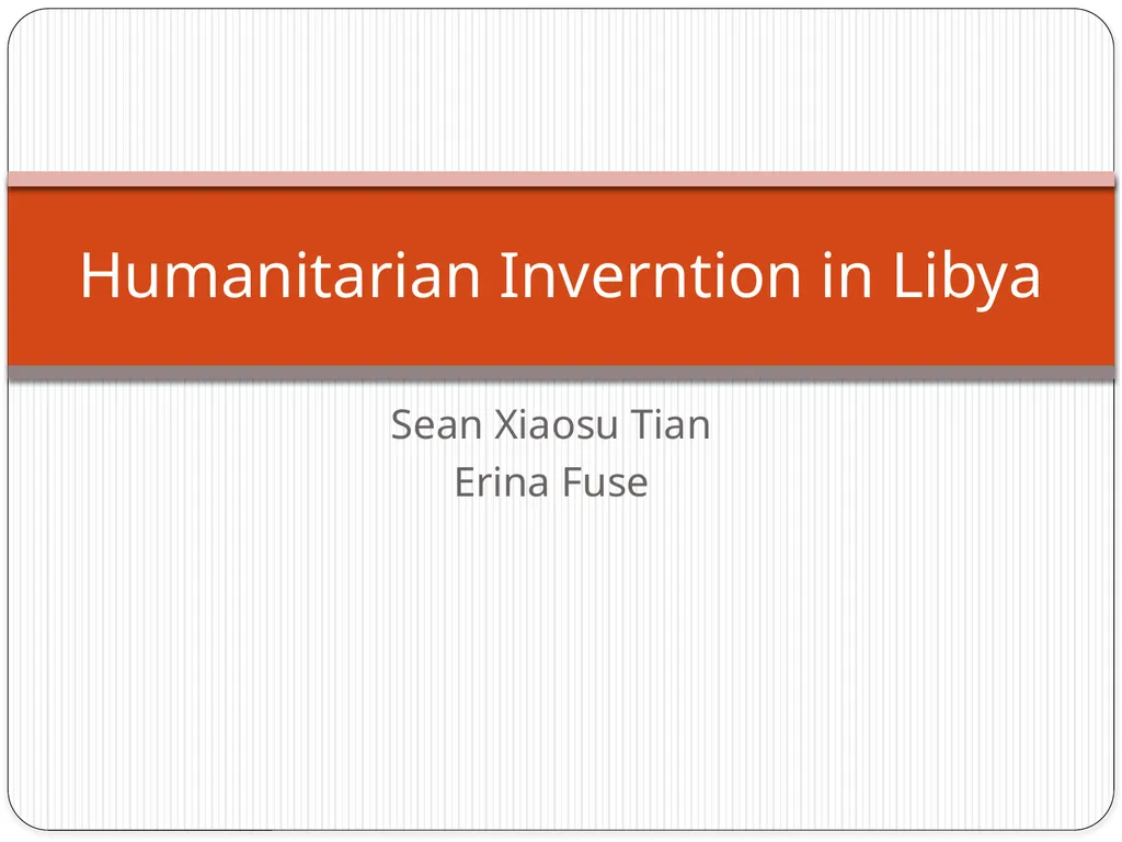 Sean Xiaosu Tian Erina Fuse Humanitarian