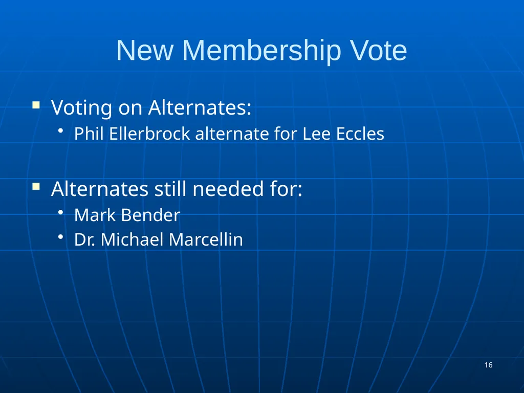 TSCC Spring 2016 Meeting Mar 15, 2016 (Tuesday) – - slide 16 of 60