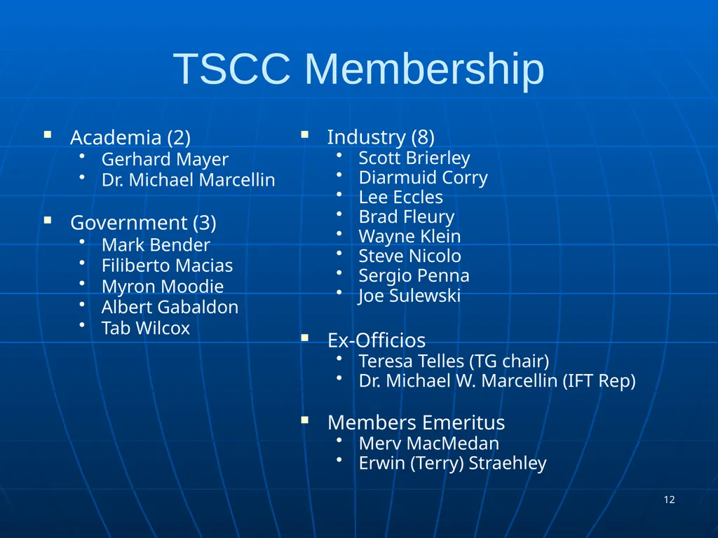 TSCC Spring 2016 Meeting Mar 15, 2016 (Tuesday) – - slide 12 of 60