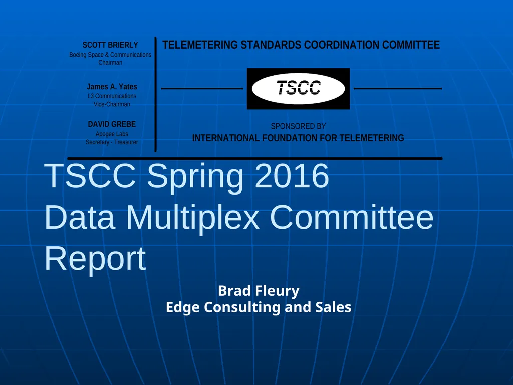 TSCC Spring 2016 Meeting Mar 15, 2016 (Tuesday) – - slide 26 of 60