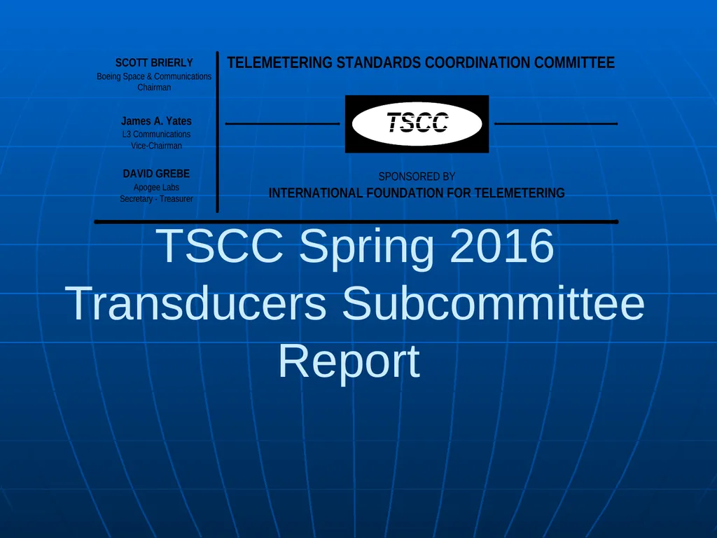 TSCC Spring 2016 Meeting Mar 15, 2016 (Tuesday) – - slide 39 of 60