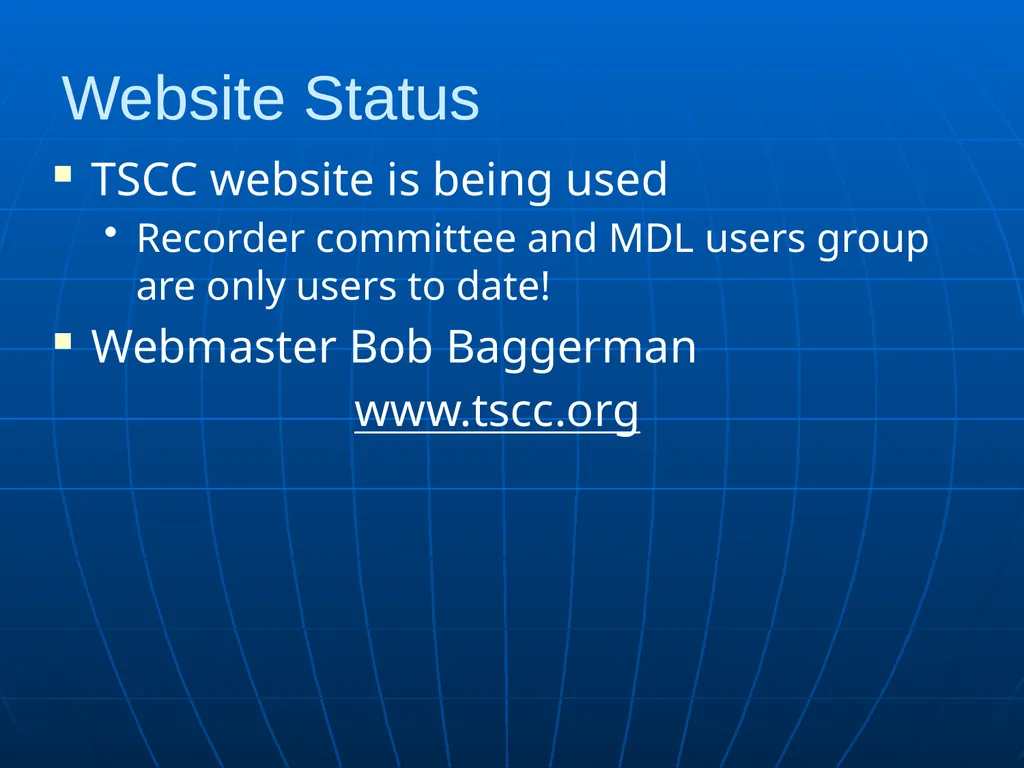 TSCC Spring 2016 Meeting Mar 15, 2016 (Tuesday) – - slide 60 of 60