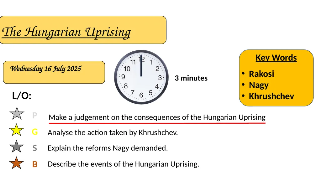 B S G P Analyse the action taken by Khrushchev. - slide 1 of 15