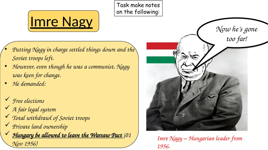 B S G P Analyse the action taken by Khrushchev. - slide 8 of 15