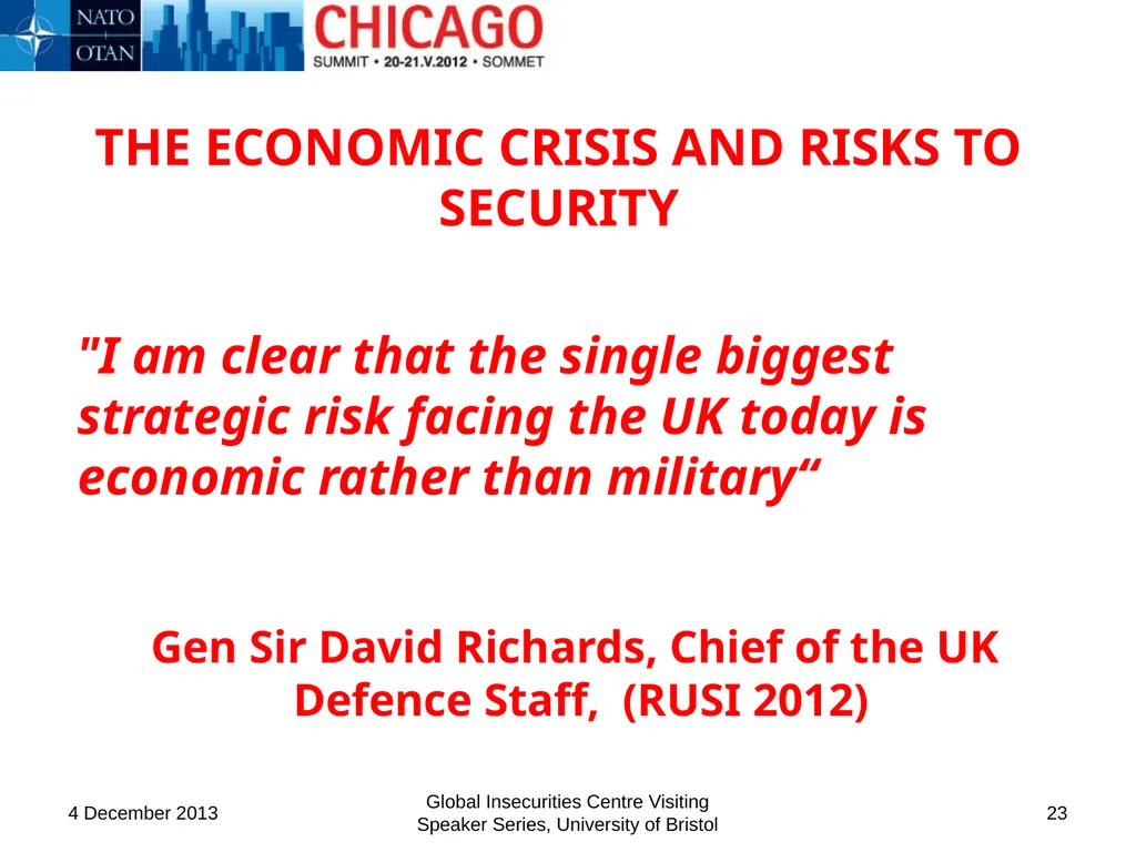 THE IMPACT OF THE FINANCIAL AND ECONOMIC CRISIS - slide 23 of 43