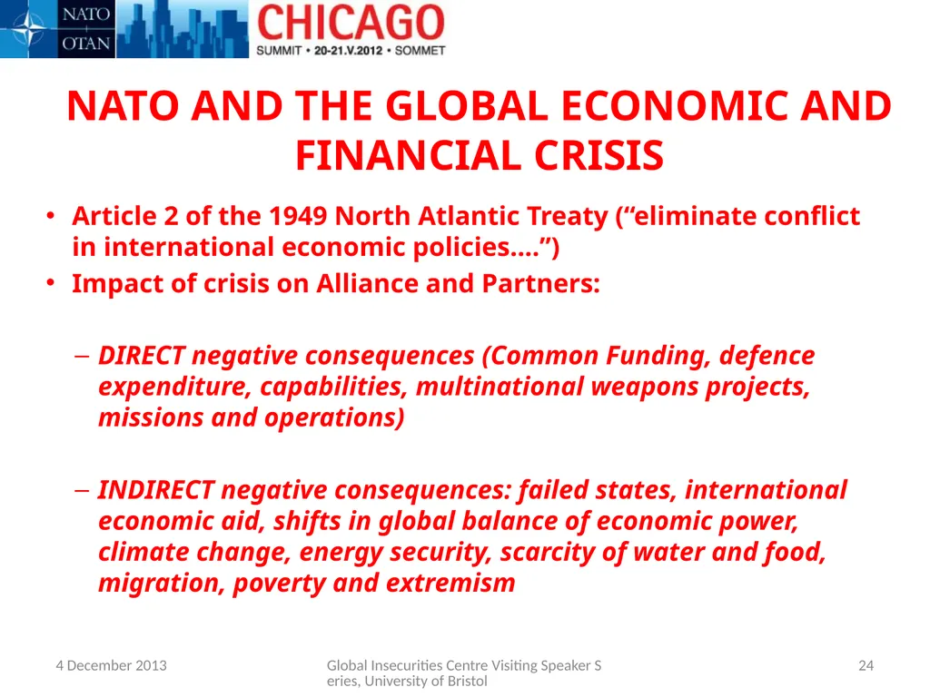 THE IMPACT OF THE FINANCIAL AND ECONOMIC CRISIS - slide 24 of 43
