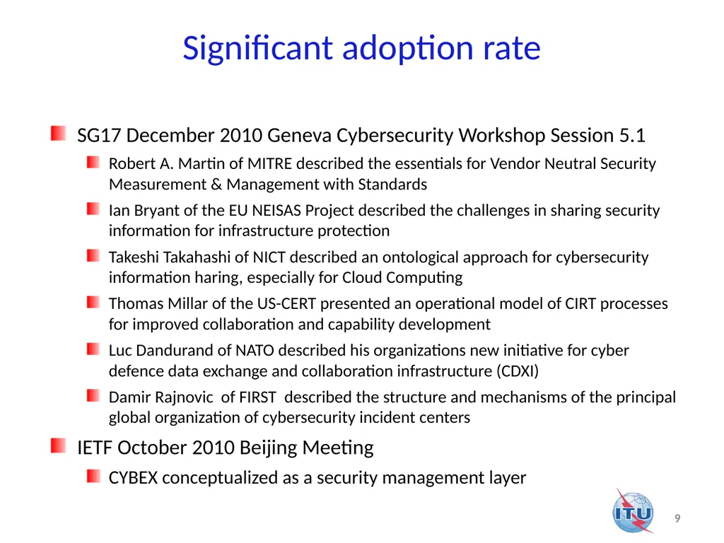 Application of CYBEX (Cybersecurity Information - slide 9 of 14
