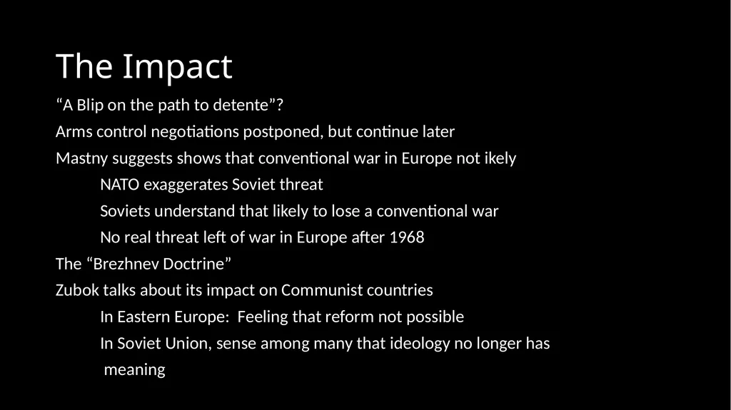 The Soviet Union After Khrushchev The Prague - slide 18 of 19