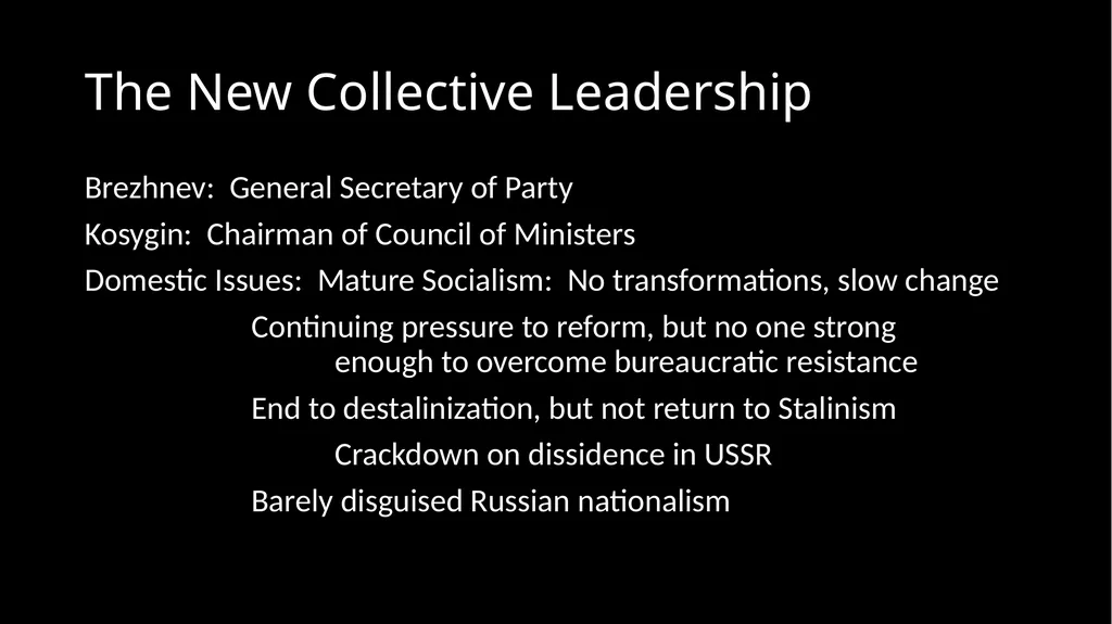 The Soviet Union After Khrushchev The Prague - slide 5 of 19