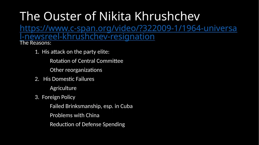 The Soviet Union After Khrushchev The Prague - slide 4 of 19