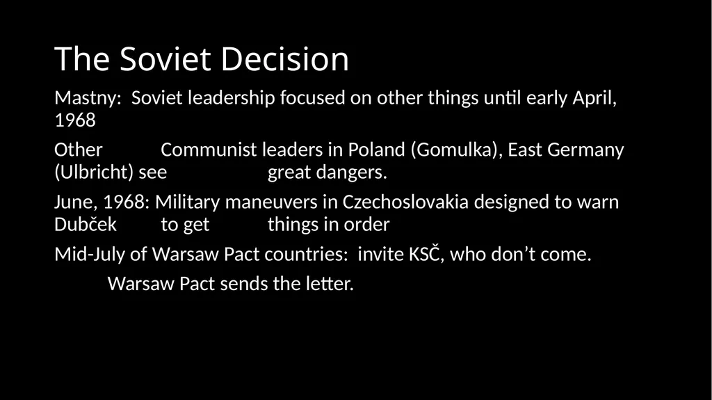 The Soviet Union After Khrushchev The Prague - slide 13 of 19