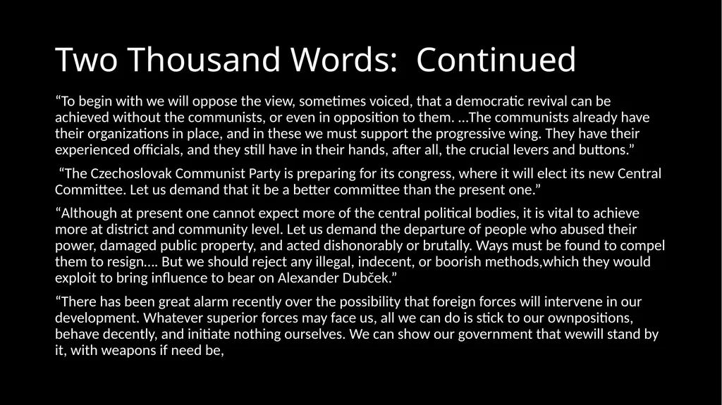 The Soviet Union After Khrushchev The Prague - slide 12 of 19