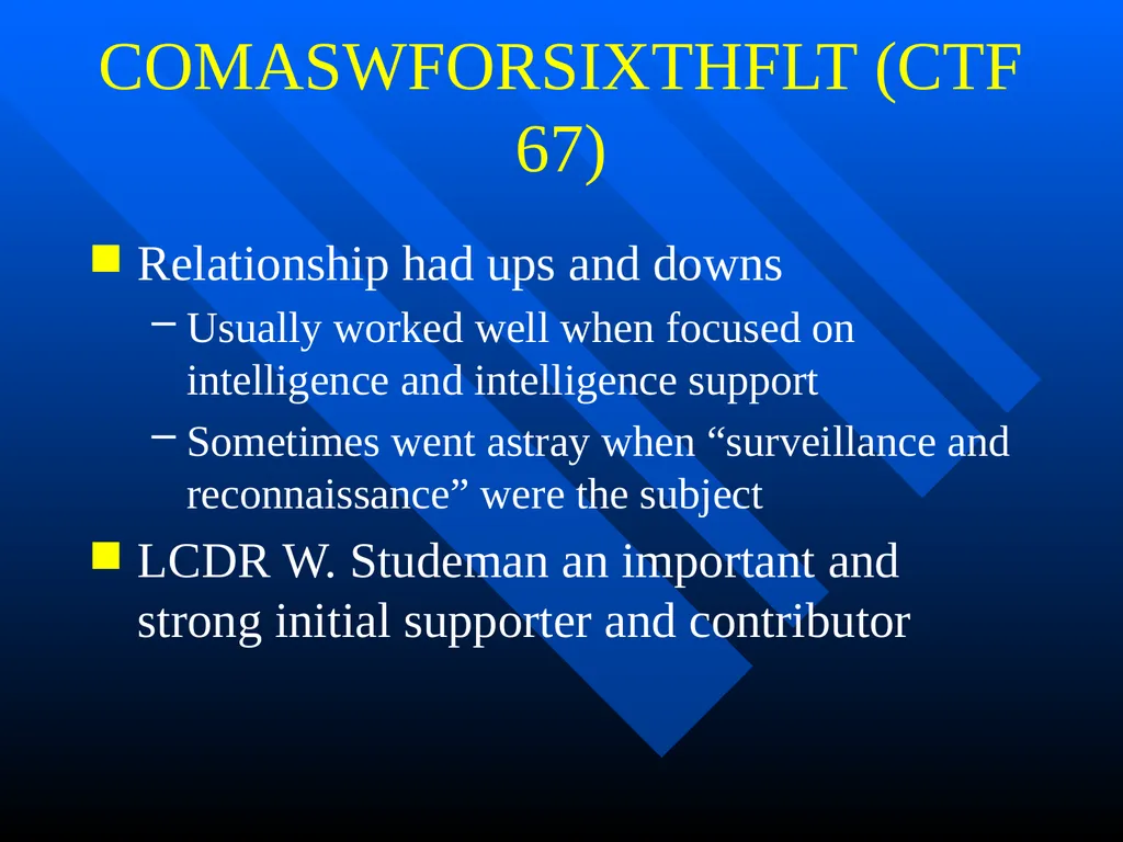 Creating FOSIF Rota George B. Pressly Operational - slide 28 of 44