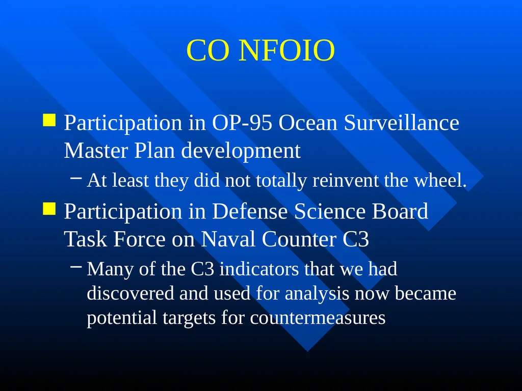 Creating FOSIF Rota George B. Pressly Operational - slide 41 of 44