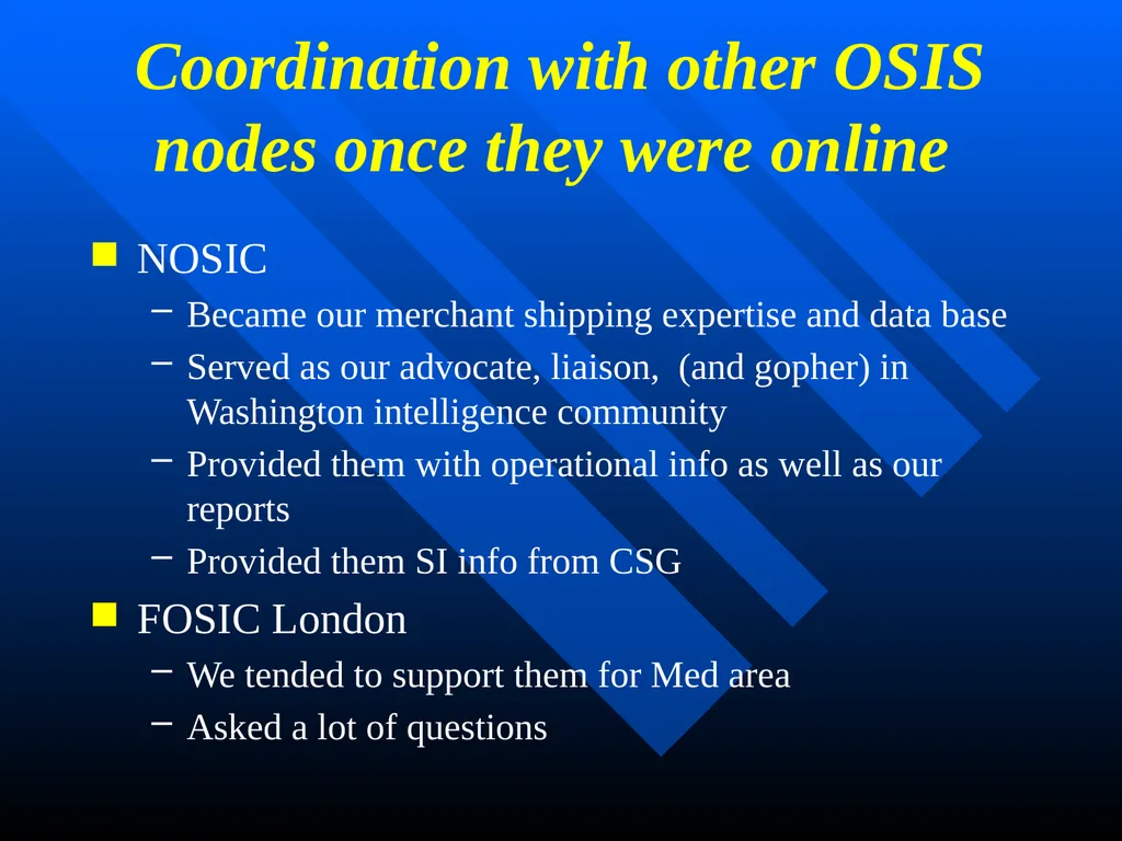 Creating FOSIF Rota George B. Pressly Operational - slide 37 of 44