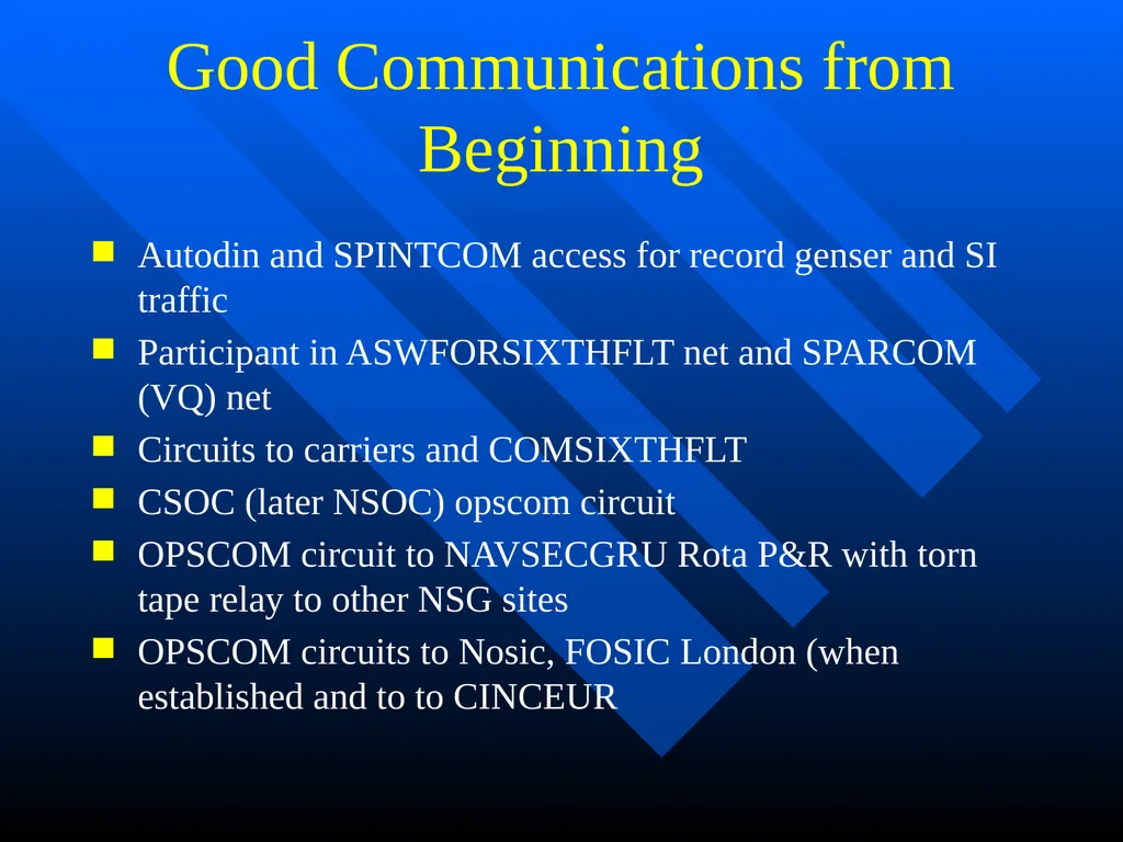 Creating FOSIF Rota George B. Pressly Operational - slide 9 of 44
