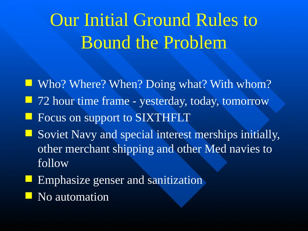 Creating FOSIF Rota George B. Pressly Operational - slide 7 of 44