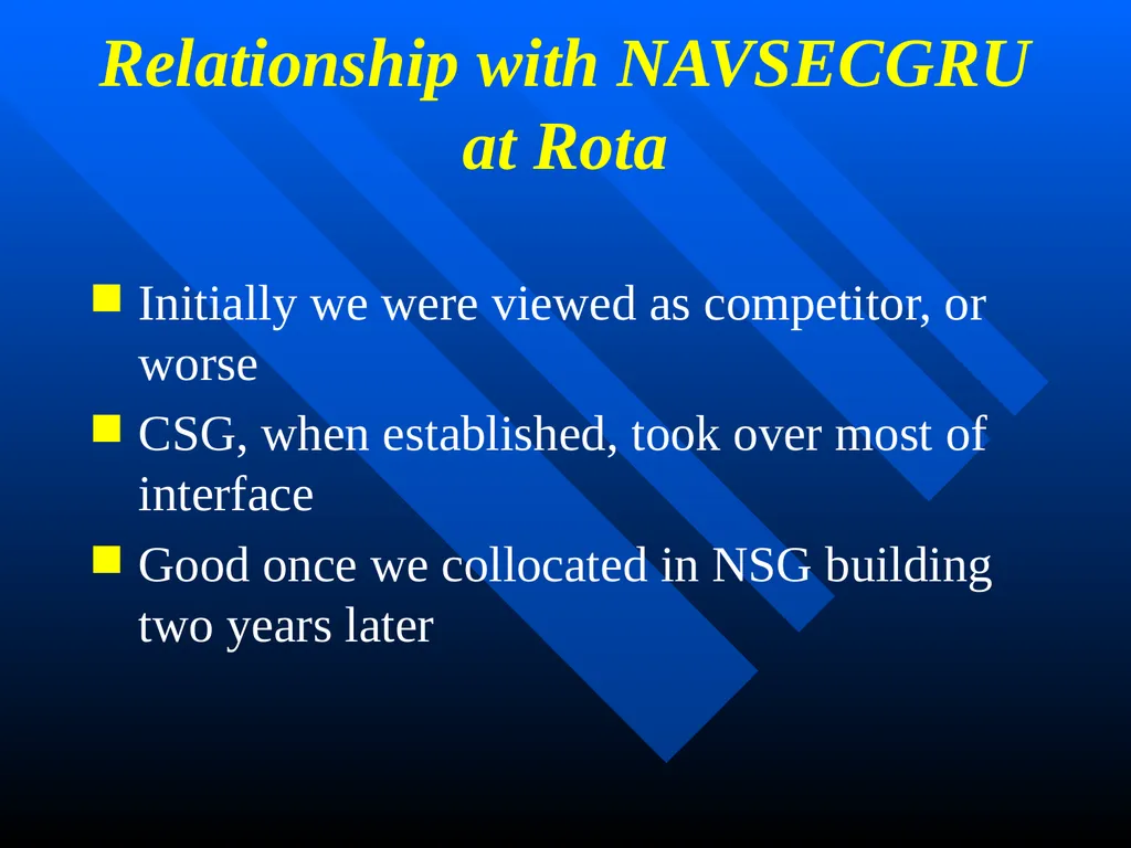 Creating FOSIF Rota George B. Pressly Operational - slide 36 of 44