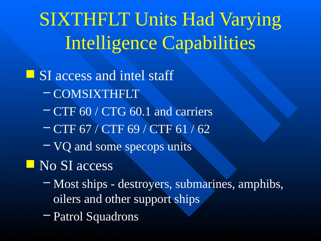 Creating FOSIF Rota George B. Pressly Operational - slide 5 of 44