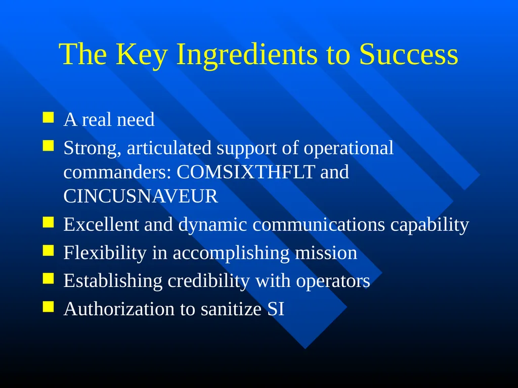Creating FOSIF Rota George B. Pressly Operational - slide 6 of 44
