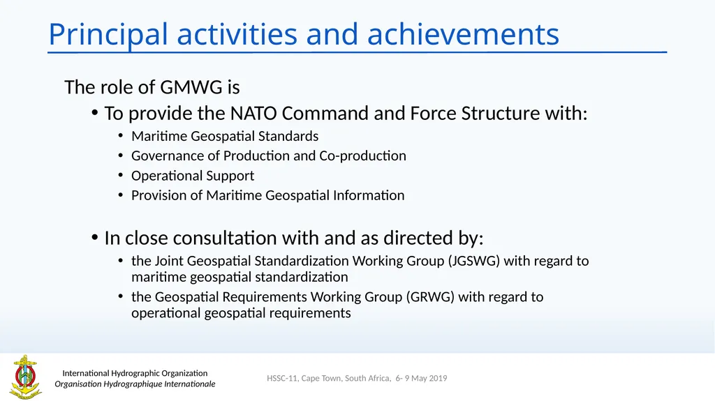 Hydrographic Services and Standards Committee - slide 2 of 13