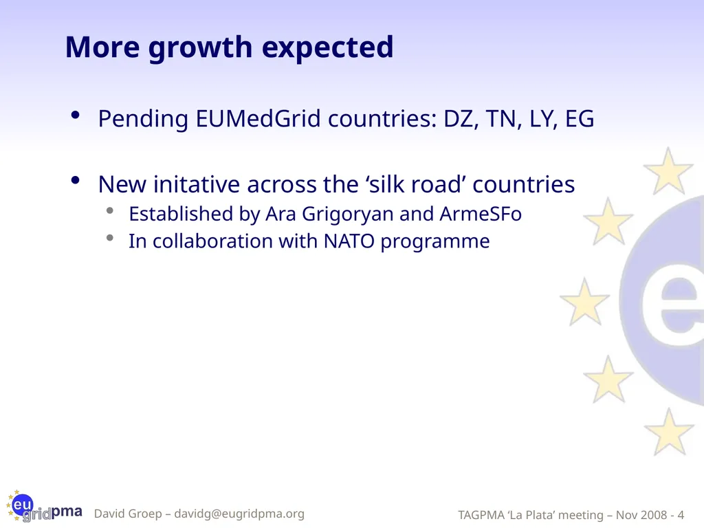 Updates from the EUGridPMA David Groep, Nov 7nd, - slide 4 of 20