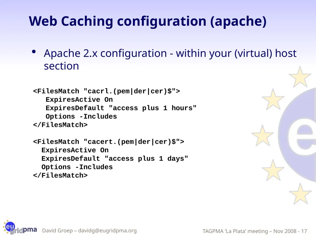 Updates from the EUGridPMA David Groep, Nov 7nd, - slide 17 of 20