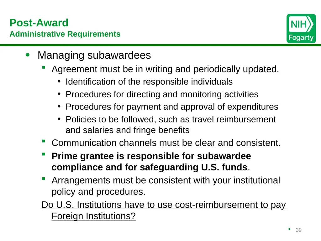 Working with Foreign Collaborators Bruce Butrum, - slide 39 of 52