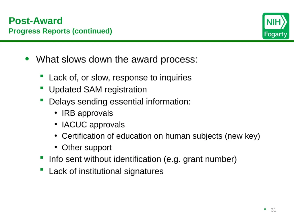 Working with Foreign Collaborators Bruce Butrum, - slide 31 of 52