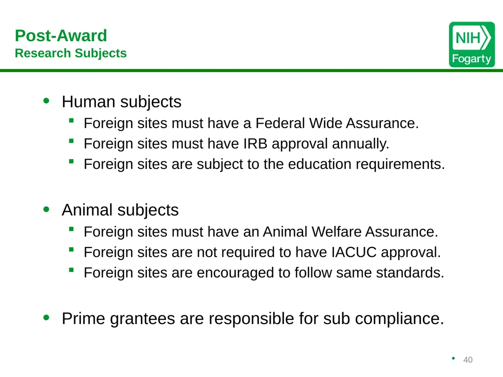 Working with Foreign Collaborators Bruce Butrum, - slide 40 of 52