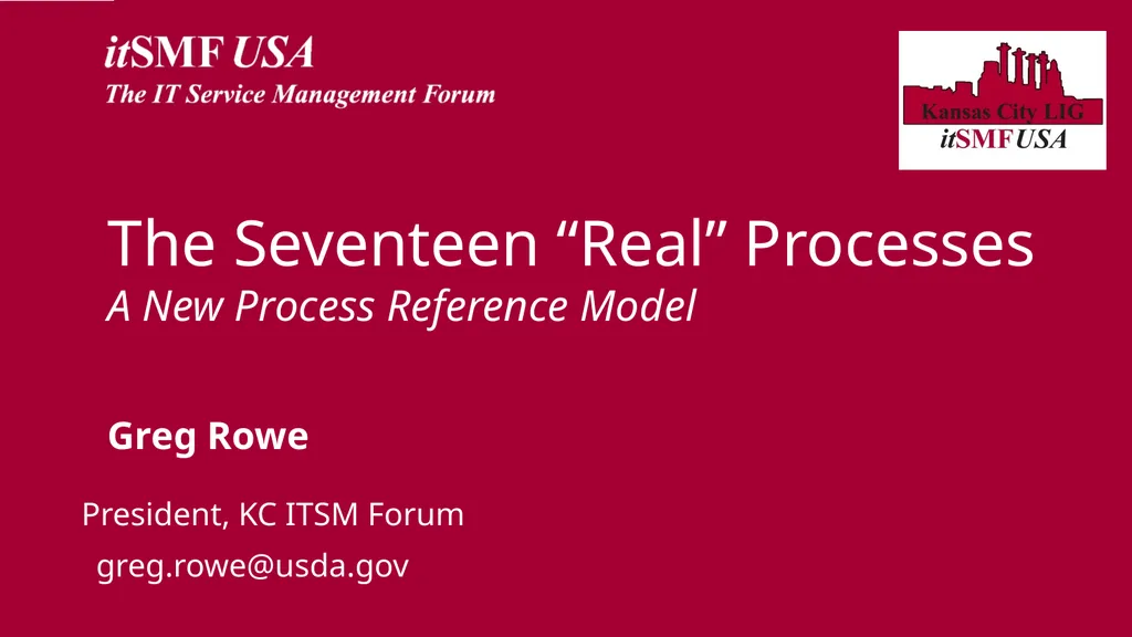 The Seventeen “Real” Processes A New Process - slide 7 of 32