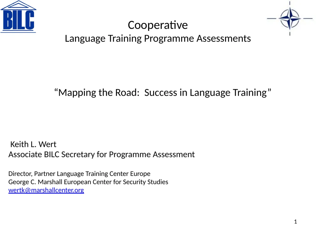 1 Cooperative Language Training Programme - slide 1 of 27