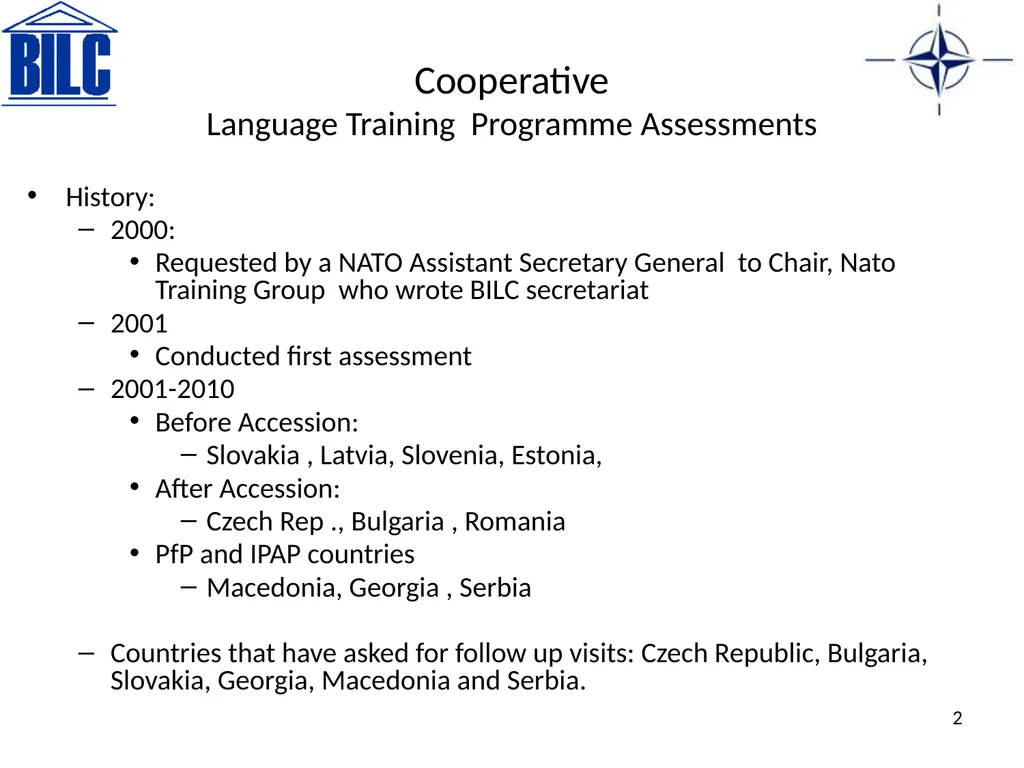 1 Cooperative Language Training Programme - slide 2 of 27